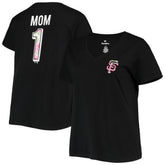 San Francisco Giants Women's Plus Size #1 Mom 2-Hit V-Neck T-Shirt for sale