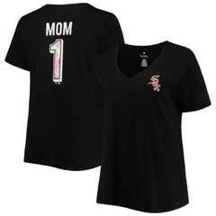 Chicago White Sox Women's Plus Size #1 Mom 2-Hit V-Neck T-Shirt Outlet