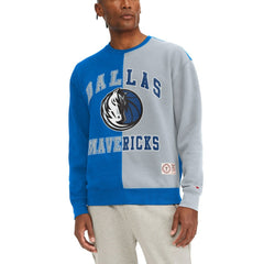 Dallas Mavericks Tommy Jeans Keith Split Pullover Sweatshirt Royal/Gray