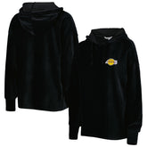 Los Angeles Lakers Touch Women's End Line Velour Pullover Hoodie Black