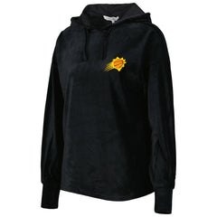 Phoenix Suns Touch Women's End Line Velour Pullover Hoodie Black