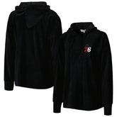 Philadelphia 76ers Touch Women's End Line Velour Pullover Hoodie Black