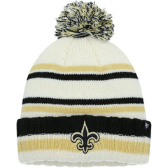 New Orleans Saints '47 Youth Driftway Cuffed Knit with Pom - Cream - 47 brand