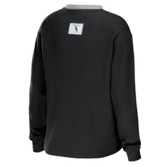 Chicago White Sox WEAR by Erin Andrews Women's Waffle Henley Long Sleeve T-Shirt Discount