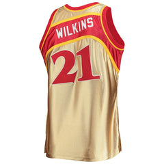 Mitchell & Ness Dominique Wilkins Atlanta Hawks 75th Anniversary 1986/87 Hardwood Classics Swingman Jersey Gold