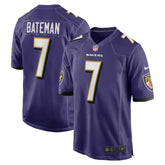 Rashod Bateman Baltimore Ravens Game Player Jersey - Purple - Nike