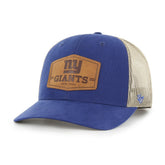 New York Giants '47 Rawhide Trucker Adjustable Hat - Royal/Natural - 47 brand