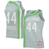 Mitchell & Ness Pete Maravich Atlanta Hawks 75th Anniversary 1971/72 Hardwood Classics Swingman Jersey Silver