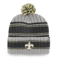 New Orleans Saints '47 Rexford Cuffed Knit Hat with Pom - Graphite/Black - 47 brand