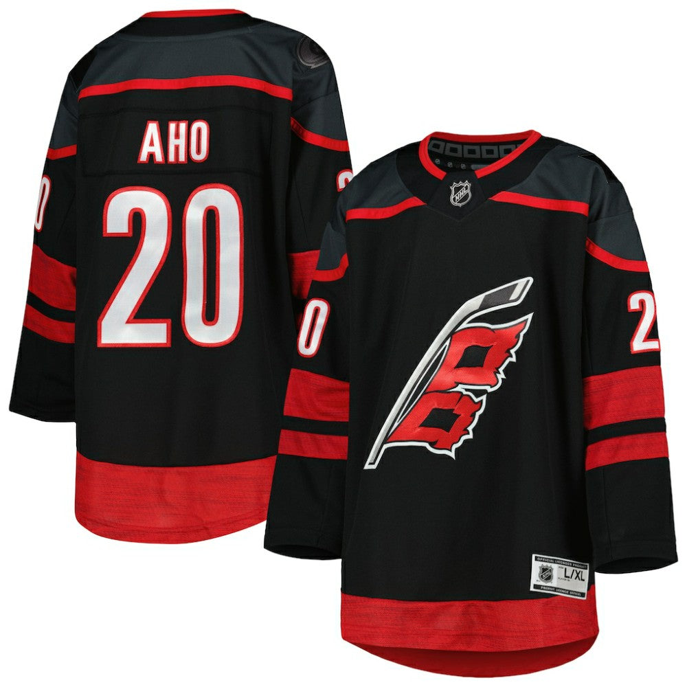 Sebastian Aho Carolina Hurricanes Youth Home Premier Player Jersey - Black | NHL near me