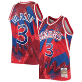 Mitchell & Ness Allen Iverson Philadelphia 76ers Hardwood Classics 1996/97 Hyper Hoops Swingman Jersey Red