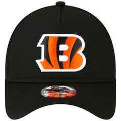 Cincinnati Bengals New Era A-Frame Trucker 9FORTY Adjustable Hat - Black - NFL