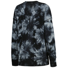 Cleveland Browns MSX by Michael Strahan Women's Bailey Tie-Dye Tri-Blend Pullover Sweatshirt - Black - NFL