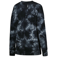 Green Bay Packers MSX by Michael Strahan Women's Bailey Tie-Dye Tri-Blend Pullover Sweatshirt - Black - NFL