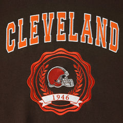 Cleveland Browns Tommy Hilfiger Women's Becca Drop Shoulder Pullover Hoodie - Brown - NFL