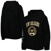 New Orleans Saints Tommy Hilfiger Women's Becca Drop Shoulder Pullover Hoodie - Black - NFL