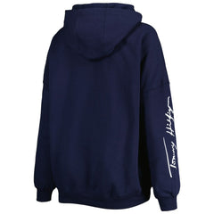 New England Patriots Tommy Hilfiger Women's Becca Drop Shoulder Pullover Hoodie - Navy - NFL