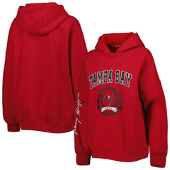 Tampa Bay Buccaneers Tommy Hilfiger Women's Becca Drop Shoulder Pullover Hoodie - Red - NFL