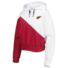 Arizona Cardinals DKNY Sport Women's Bobbi Color Blocked Pullover Hoodie - White/Cardinal - NFL