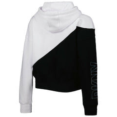 New Orleans Saints DKNY Sport Women's Bobbi Color Blocked Pullover Hoodie - White/Black - NFL