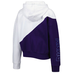 Baltimore Ravens DKNY Sport Women's Bobbi Color Blocked Pullover Hoodie - White/Purple - NFL