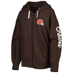 Cleveland Browns MSX by Michael Strahan Women's Emerson Lightweight Full-Zip Hoodie - Brown - NFL