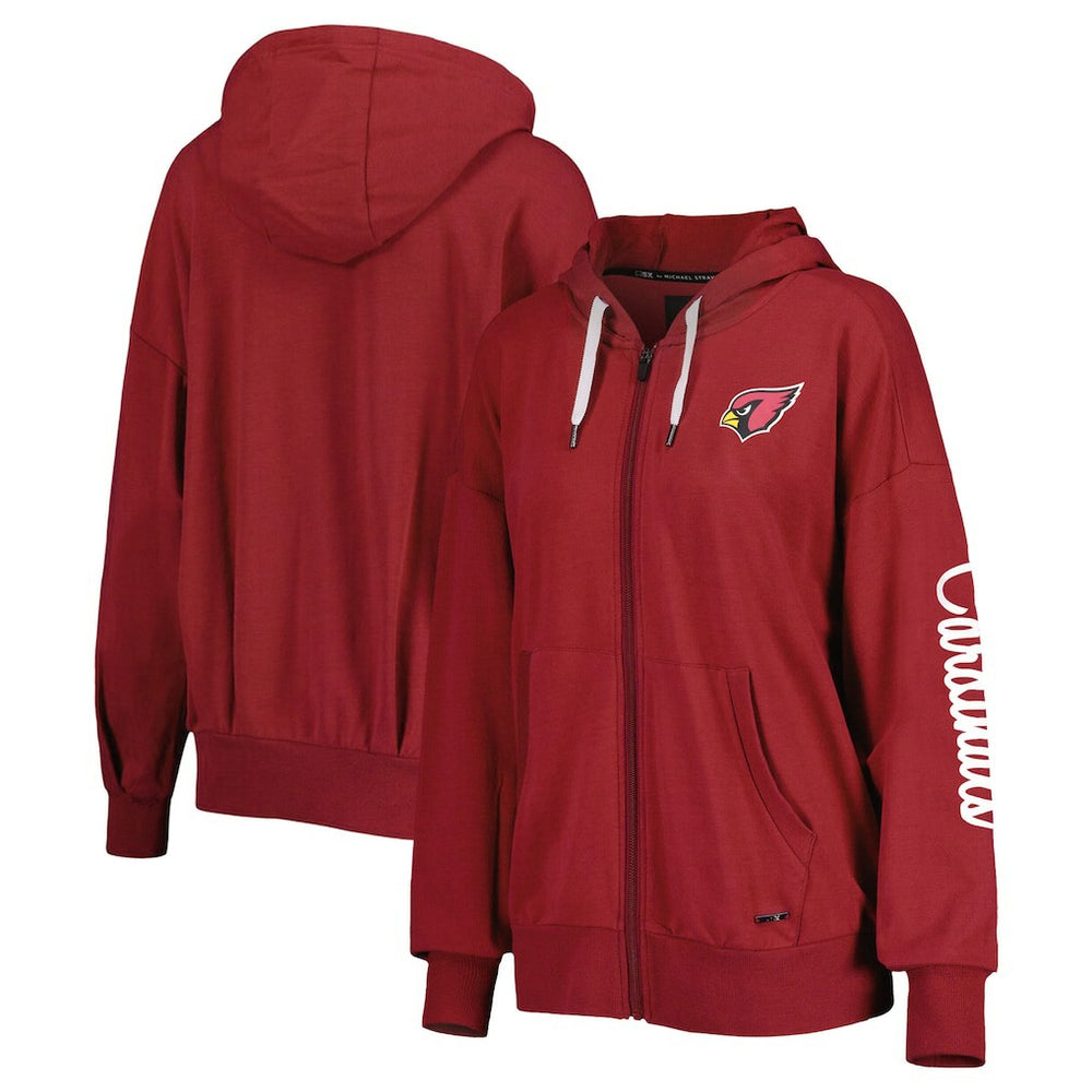 Arizona Cardinals MSX by Michael Strahan Women's Emerson Lightweight Full-Zip Hoodie - Cardinal - NFL