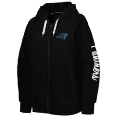 Carolina Panthers MSX by Michael Strahan Women's Emerson Lightweight Full-Zip Hoodie - Black - NFL