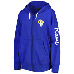 Los Angeles Rams MSX by Michael Strahan Women's Emerson Lightweight Full-Zip Hoodie - Royal - NFL