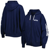 Seattle Seahawks MSX by Michael Strahan Women's Emerson Lightweight Full-Zip Hoodie - College Navy - NFL