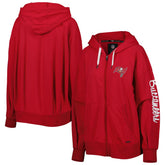 Tampa Bay Buccaneers MSX by Michael Strahan Women's Emerson Lightweight Full-Zip Hoodie - Red - NFL