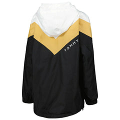 New Orleans Saints Tommy Hilfiger Women's Staci Half-Zip Hoodie Windbreaker Jacket - White/Gold - NFL