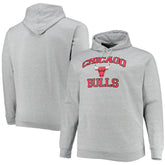 Chicago Bulls Big & Tall Heart & Soul Pullover Hoodie Heathered Gray