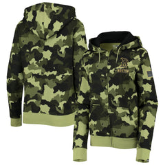 Boston Red Sox New Era Women's 2022 MLB Armed Forces Day Camo Full-Zip Hoodie Online