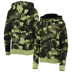 Chicago Cubs New Era Women's 2022 MLB Armed Forces Day Camo Full-Zip Hoodie Online