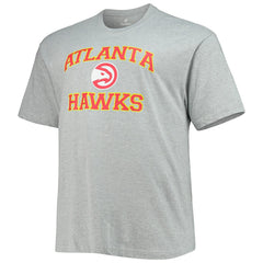 Atlanta Hawks Big & Tall Heart & Soul T-Shirt Heathered Gray