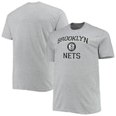 Brooklyn Nets Big & Tall Heart & Soul T-Shirt Heathered Gray