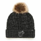 47 brand Miami Heat '47 Women's Meeko Cuffed Knit Hat with Pom Black