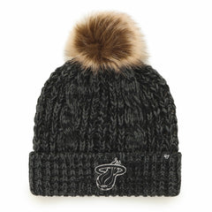 47 brand Miami Heat '47 Women's Meeko Cuffed Knit Hat with Pom Black