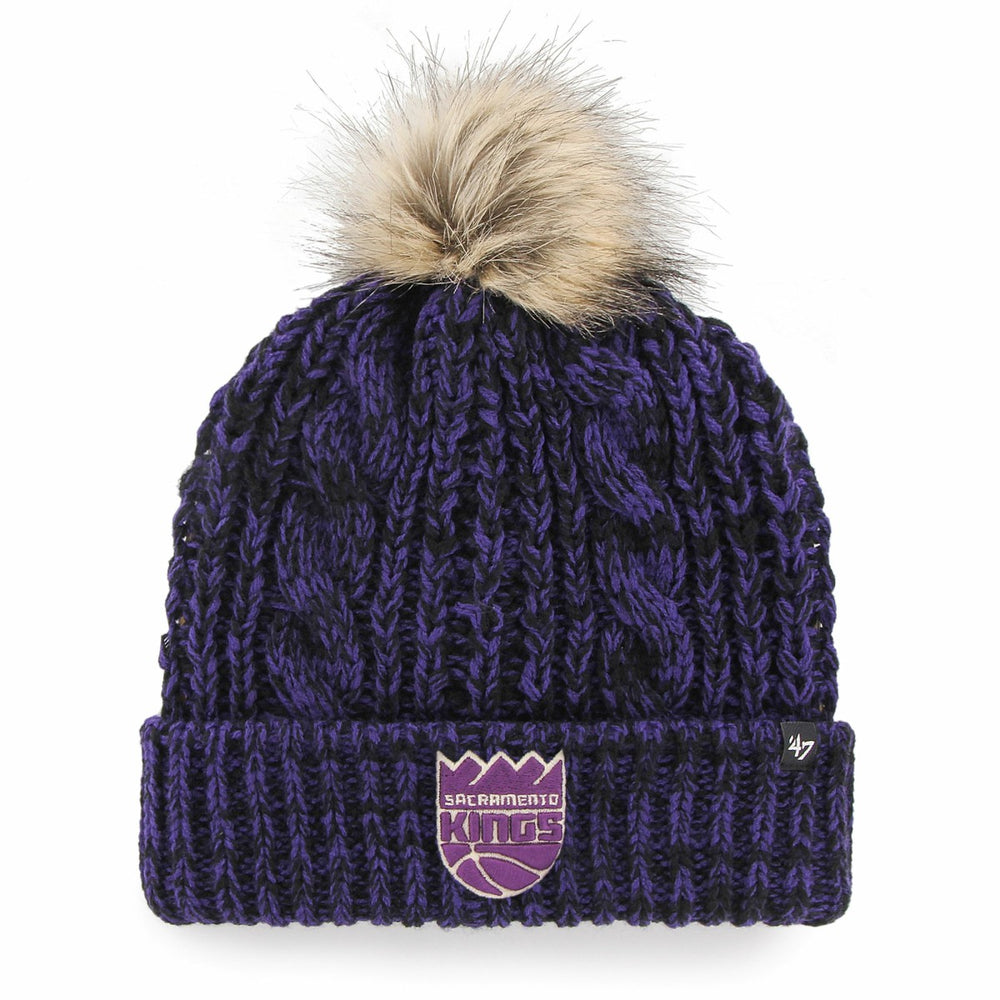 47 brand Sacramento Kings '47 Women's Meeko Cuffed Knit Hat with Pom Purple
