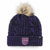 47 brand Sacramento Kings '47 Women's Meeko Cuffed Knit Hat with Pom Purple