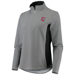 Cleveland Guardians Tommy Bahama Women's Aubrey Stripe Block IslandZone Half-Zip Jacket Discount