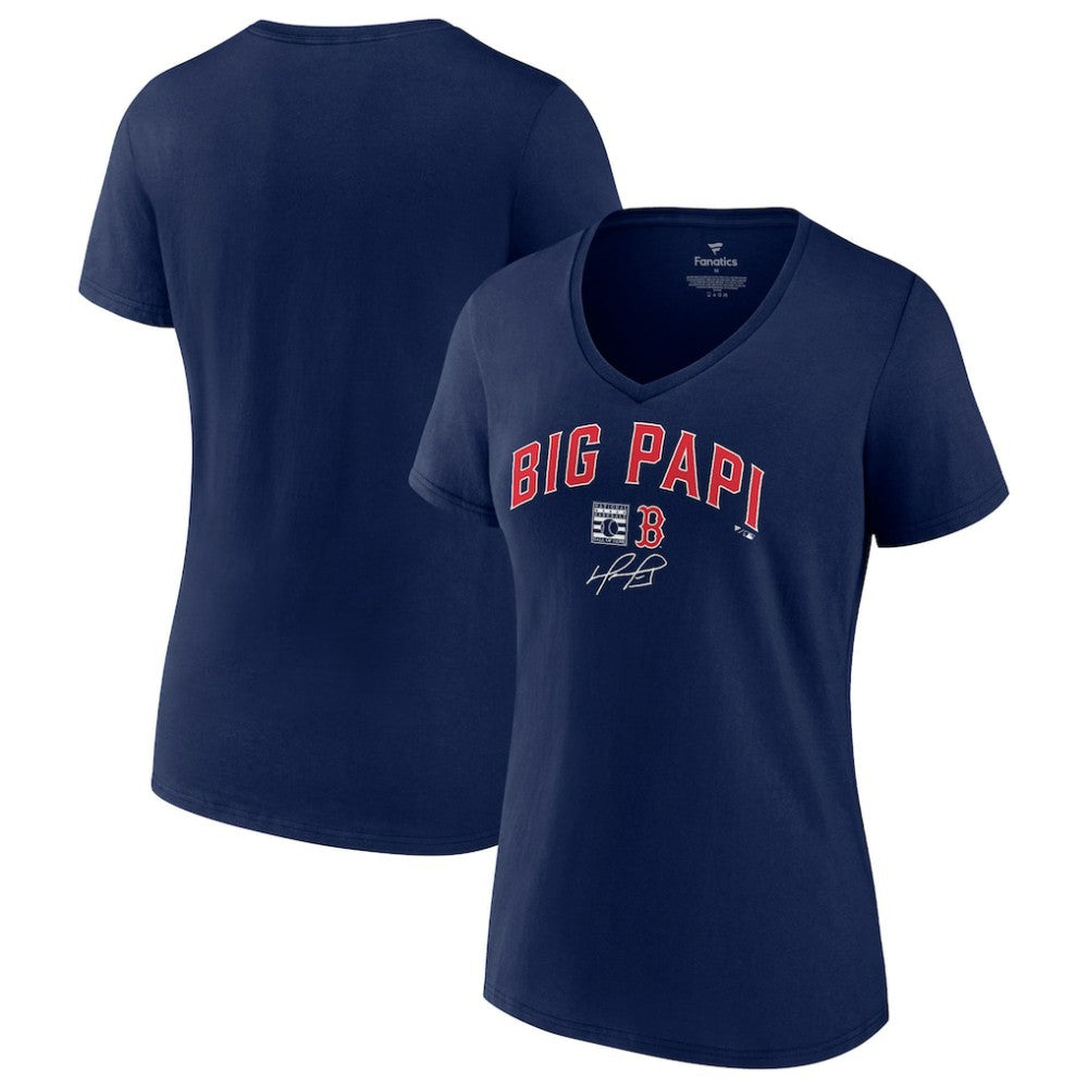 David Ortiz Boston Red Sox Fanatics Women's Big Papi Graphic V-Neck T-Shirt Online