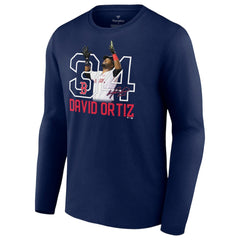 David Ortiz Boston Red Sox Fanatics Stats Resume Long Sleeve T-Shirt Discount