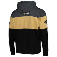 New Orleans Saints Starter Extreme Pullover Hoodie - Black/Heather Gray - NFL