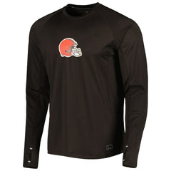 Cleveland Browns MSX by Michael Strahan Interval Long Sleeve Raglan T-Shirt - Brown - NFL