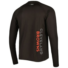 Cleveland Browns MSX by Michael Strahan Interval Long Sleeve Raglan T-Shirt - Brown - NFL