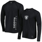 Las Vegas Raiders MSX by Michael Strahan Interval Long Sleeve Raglan T-Shirt - Black - NFL