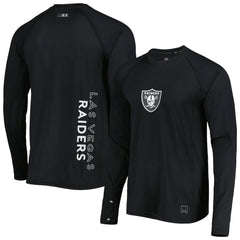 Las Vegas Raiders MSX by Michael Strahan Interval Long Sleeve Raglan T-Shirt - Black - NFL