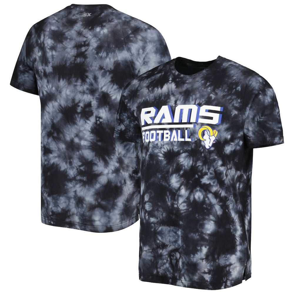 Los Angeles Rams MSX by Michael Strahan Recovery Tie-Dye T-Shirt - Black - NFL